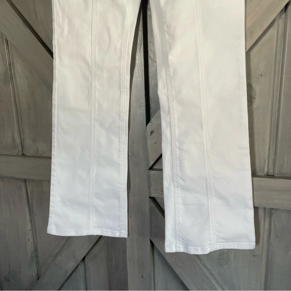J.McLaughlin Clearwater white‎ jeans size 2 flared front seam detail classy - Picture 6 of 12